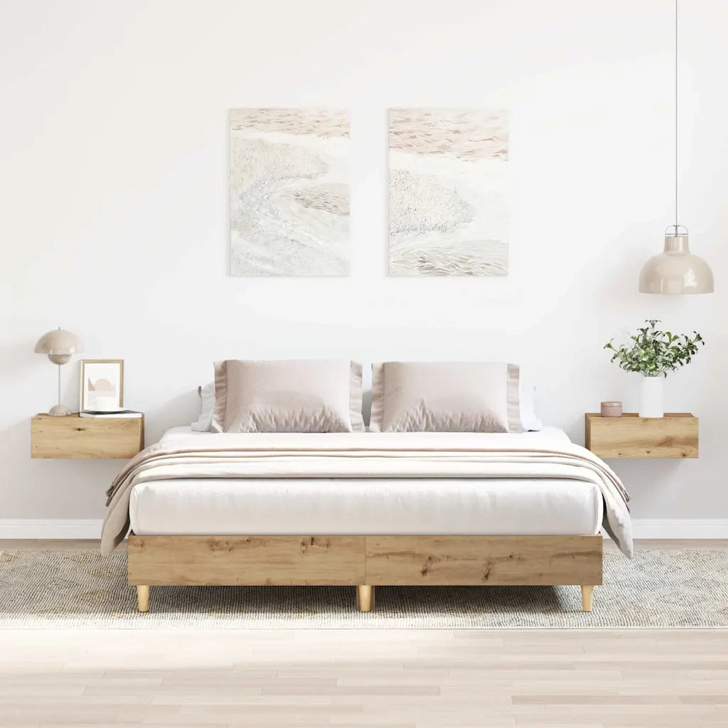 vidaXL Giroletto senza Materasso Rovere Artigianale 140x200 cm