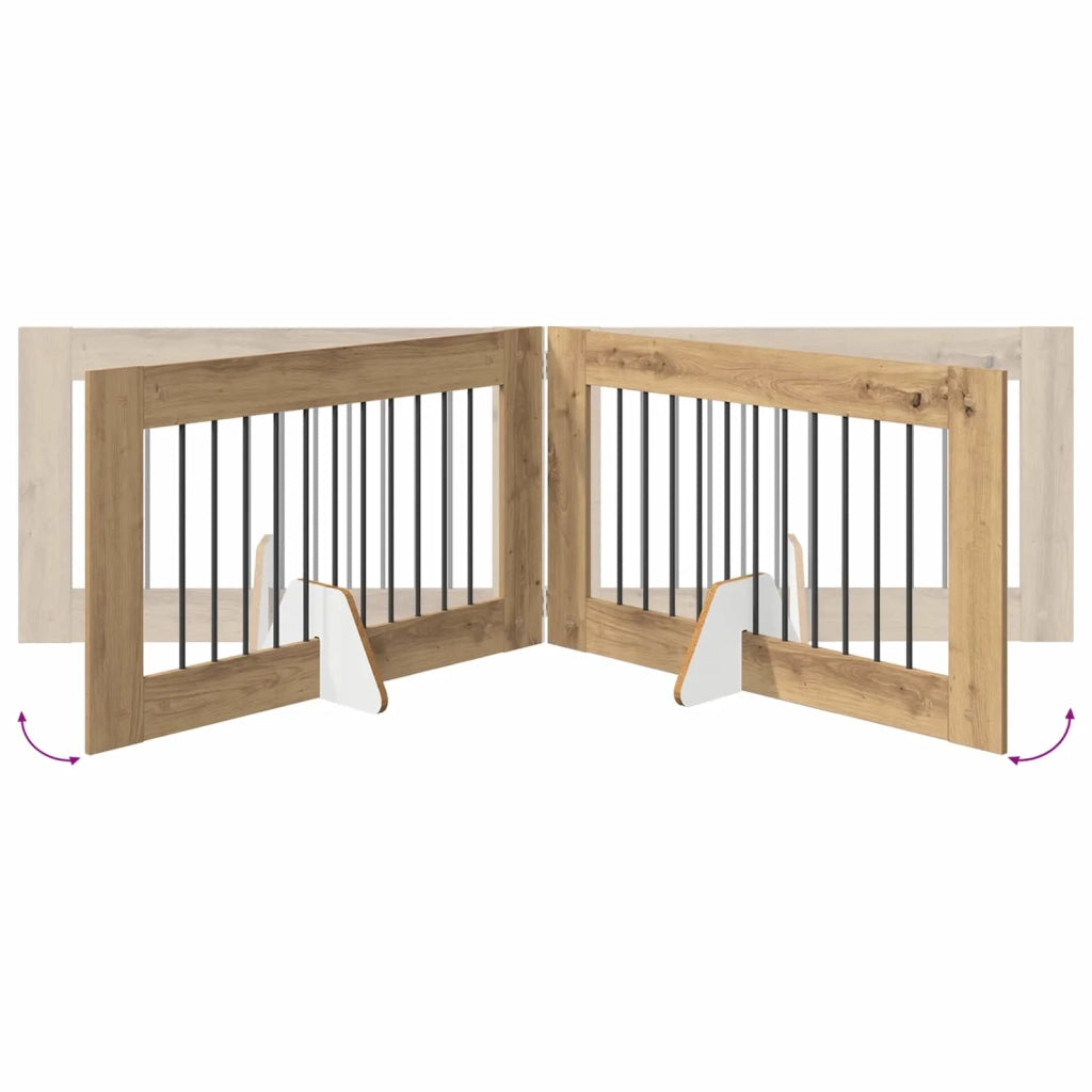Cancello per cani pieghevole con supporti 6 pz 602 cm 892126