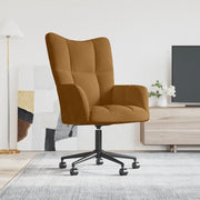 Poltrona Relax Marrone in Velluto 328180