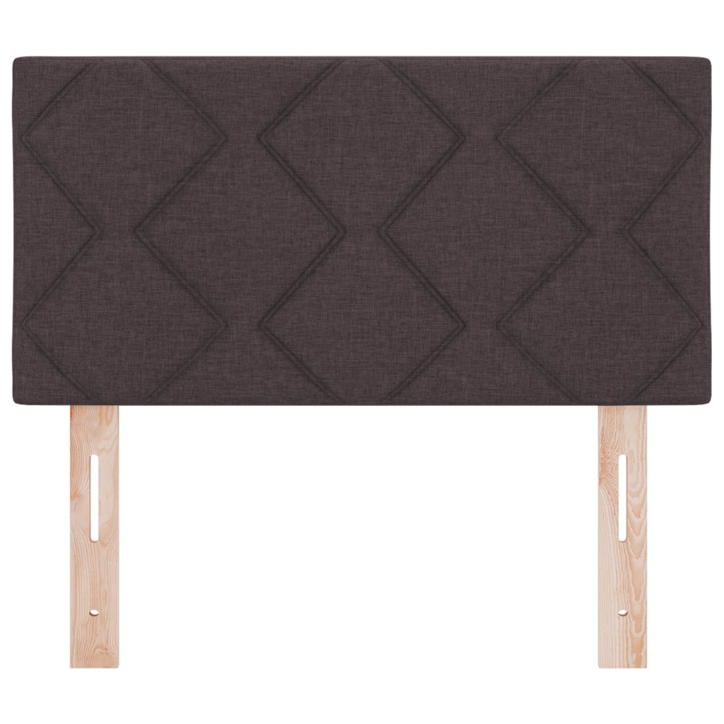 Testata LED  Design a Blocchi di Diamante Marrone Scuro 80 cm Tessuto
