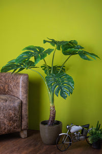 Monstera Artificiale con Vaso Altezza 110 cm Verde