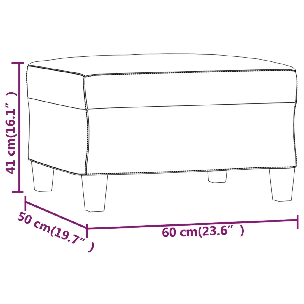 Poggiapiedi Grigio Scuro 60x50x41 cm in Tessuto Microfibra 349343
