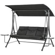 Oscillazione per tenda regolabile Hollywood 3-posto colore nero 278×135×177cm