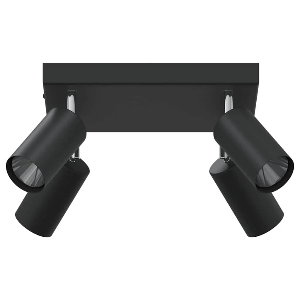 Faretto da soffitto moderno orientabile 26 x 26 x 16,5 cm in metallo nero 02_0058308