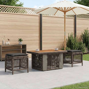Set da Pranzo per Giardino 3 pz Grigio e Grigio Scuro 42026751