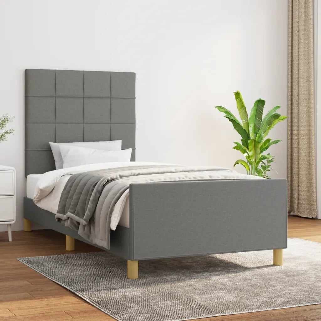 Giroletto senza Materasso Grigio Scuro 80x200 cm Tessuto 3125010