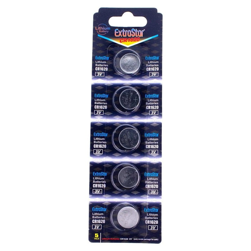 Pila Batteria A Bottone CR1620 3V Confezione Da 5 Pile