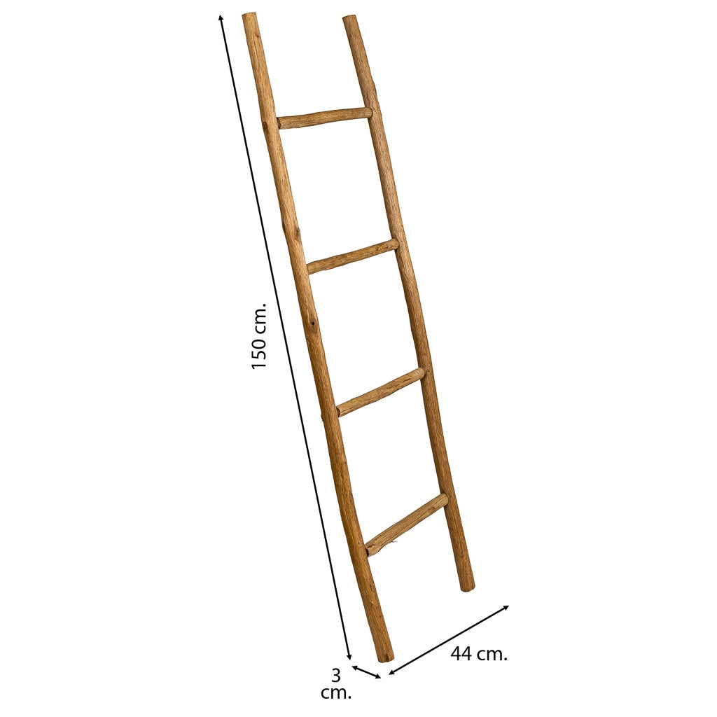 Scala a scaffale in legno marrone 44x3x150h
