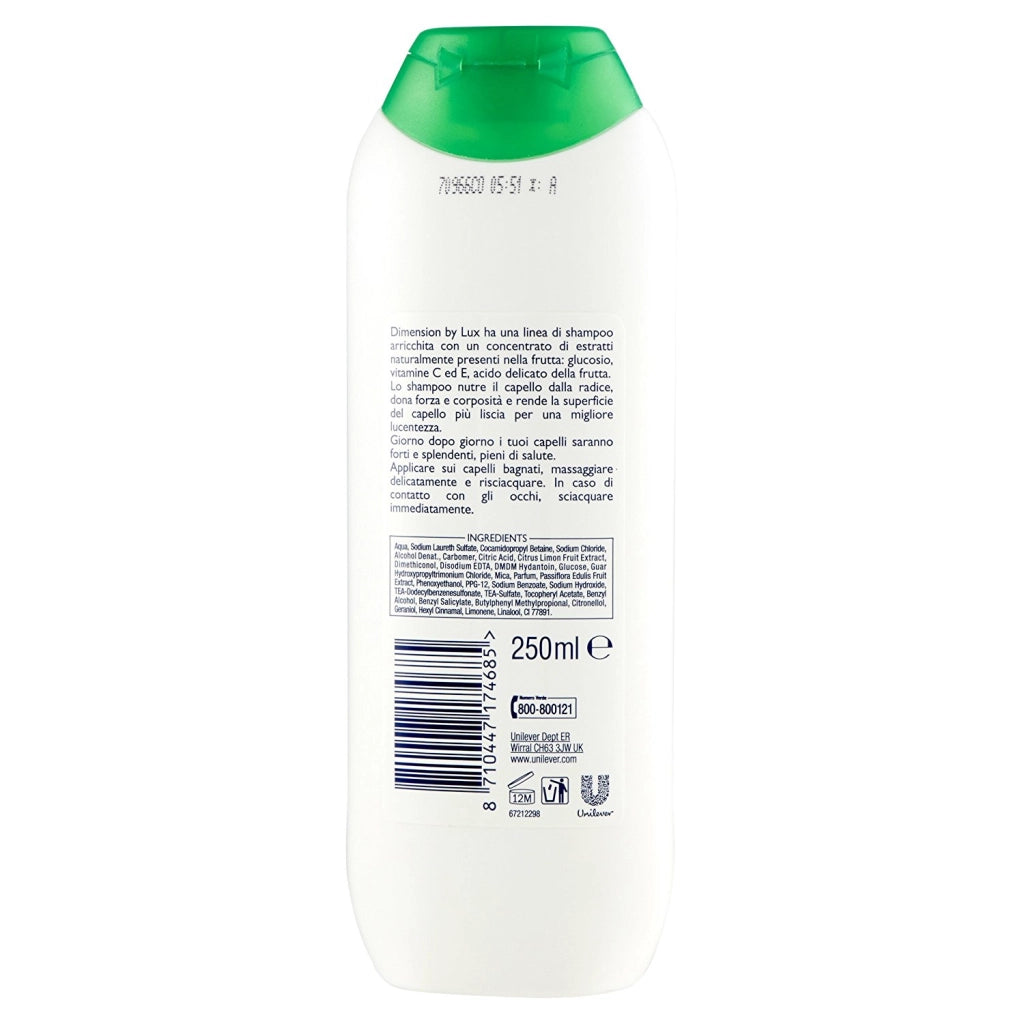 SET 12 DIMENSION SHAMPOO E BALSAMO ESTRATTI DI FRUTTA  CAPELLI GRASSI 250ML