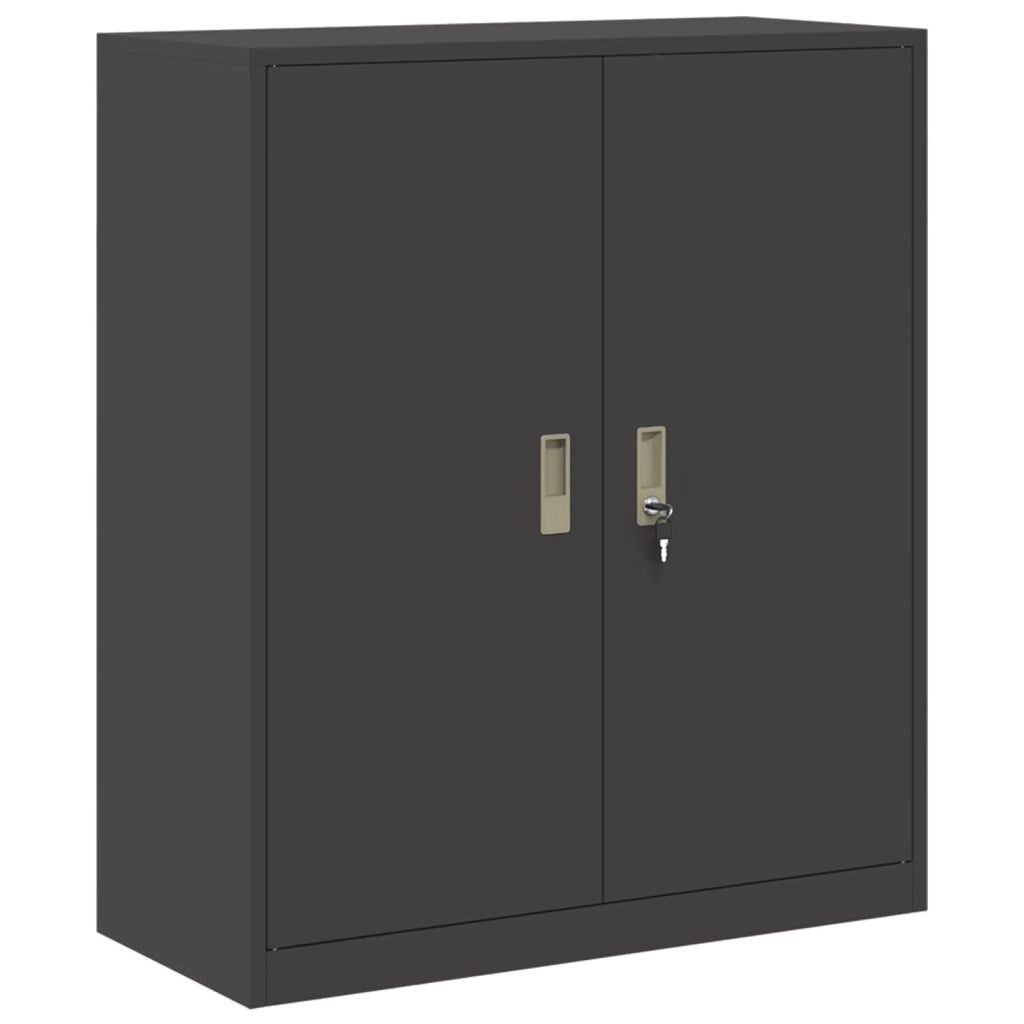 Armadio 2 pz Nero 90 x 40 x 145 cm Acciaio Bloccabile 3438645