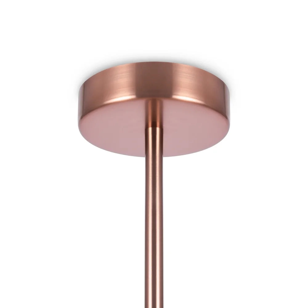 Maytoni Sospensione contemporanea Erich 3 luci E14 oro rosa metallo diffusore vetro