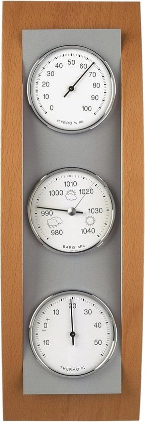 Stazione meteorologica analogica con barometro, termometro e igrometro per interni