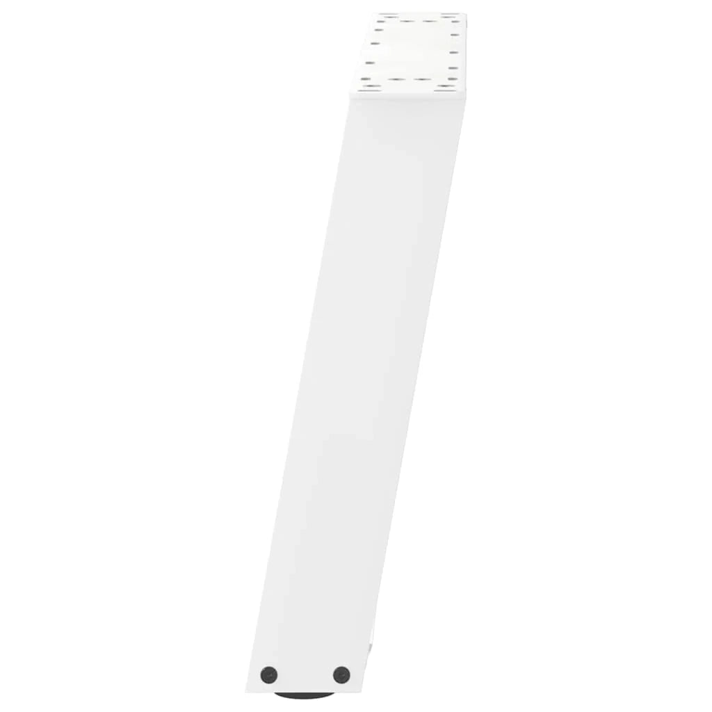 Set di 2 gambe regolabili per tavolino da caffè a forma di U 60 x 43 cm design moderno acciaio bianco 02_0057053