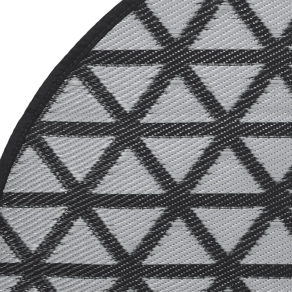 Tappeto da Esterni ARAKIL Nero Ø200 cm in PP 368464