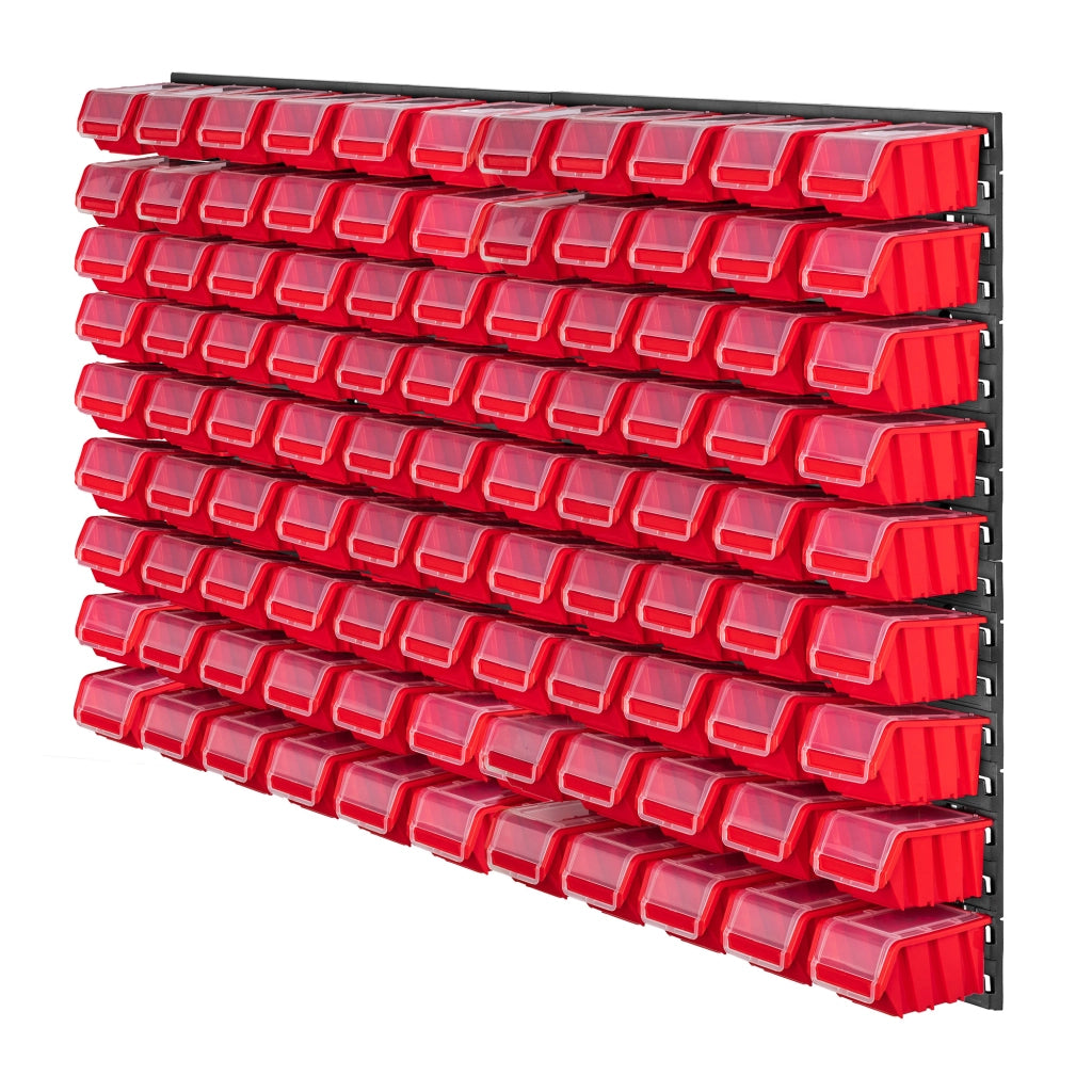 Parete attrezzata KADAX per officina, 117x78 cm, con 90 scomparti