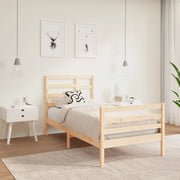 Giroletto-Struttura Letto in Legno Massello 75x190 cm Small Single 771879