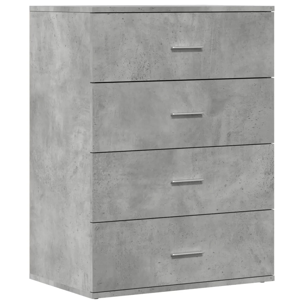 Credenze 2 pz Grigio Cemento 60x39x80 cm in Legno Multistrato