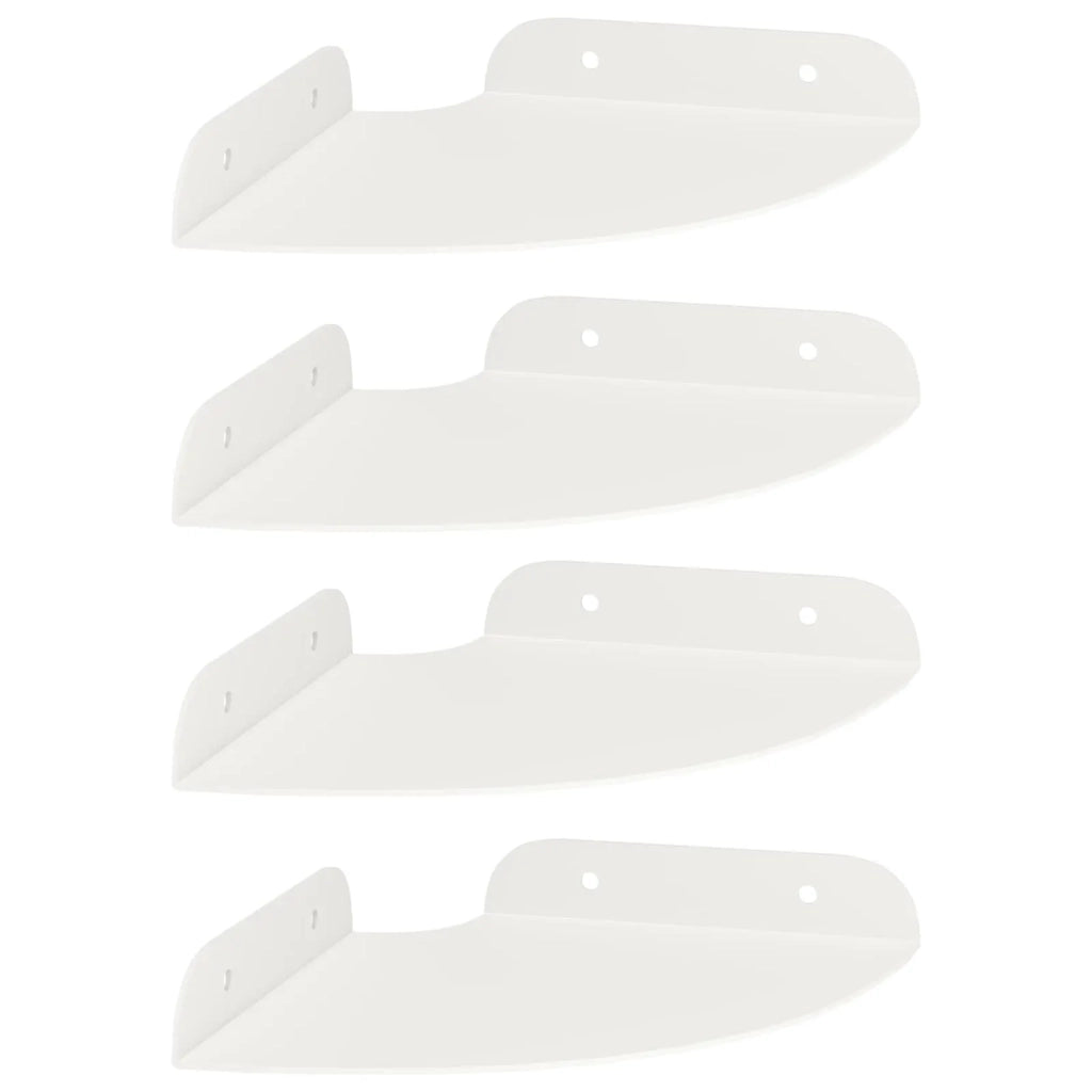 Mensola sospesa con lo scaffale 4 pcs Bianco 15 x 15 x 2 cm 8004085
