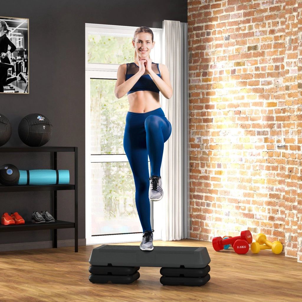 Stepper Fitness Regolabile ¨C zephmum ¨C Grigio 10/15/20 cm