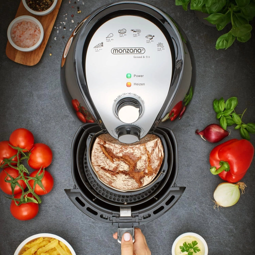 Friggitrice ad Aria Calda 9 in 1 3,6L Senza Olio 80-200°C Air Fryer Lavabile Lavastoviglie Rivestimento Antiaderente