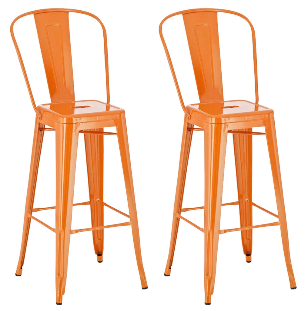Set 2 sgabelli Aiden arancione
