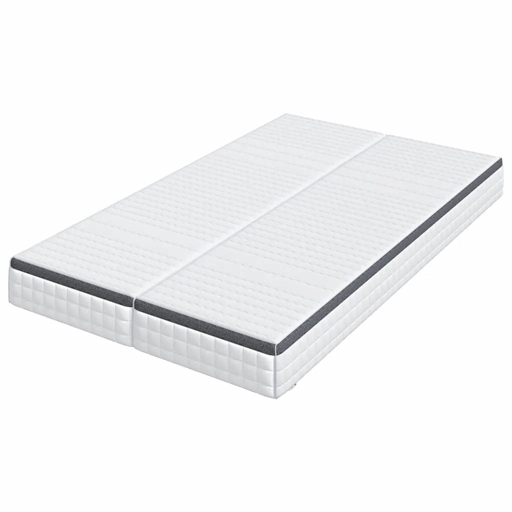 vidaXL Materasso 2 pcs Bianco e Grigio 60 x 200 cm Molla Bonell