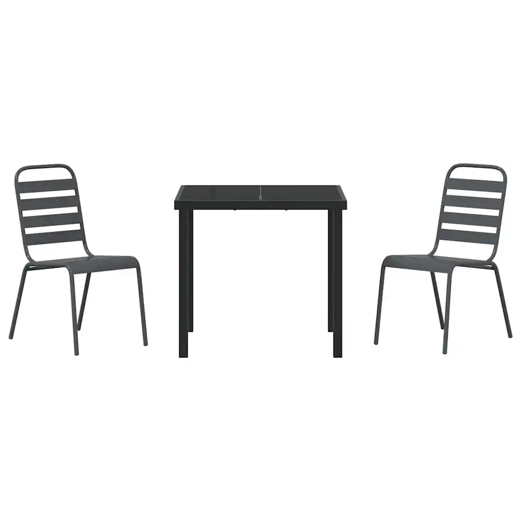 Set da Pranzo per Giardino 3 pcs Antracite 3379296