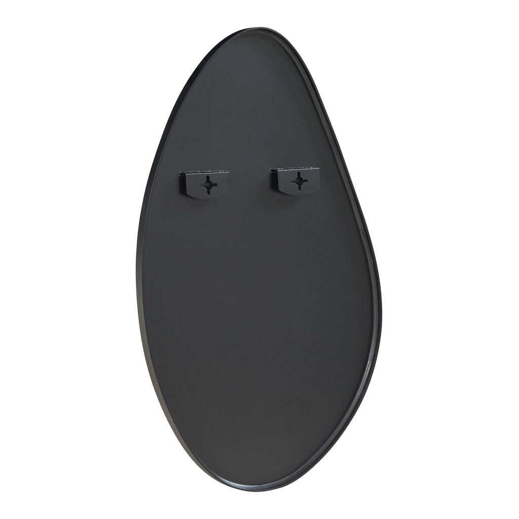 Specchio da Parete Orland con Cornice Irregolare 82x46 cm Nero [en.casa]
