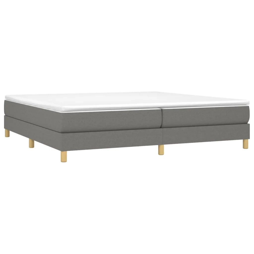 Giroletto a Molle con Materasso Grigio Scuro 200x200 cm Tessuto cod mxl 43473