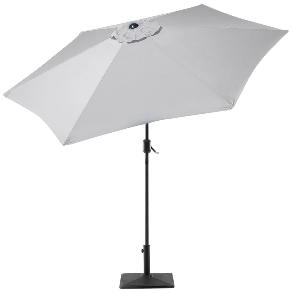 Ombrellone da giardino Struttura in alluminio grigio chiaro 230 x 270 x 270 cm regolabile
