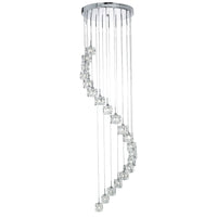 Lampadario Classico Ice Cube Acciaio Cromo Vetro Trasparente Led 3,2W 3000K