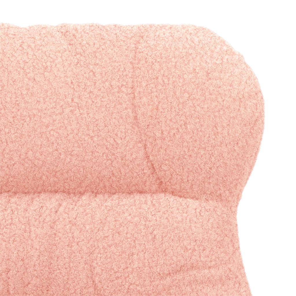 Poltrona Rilassante  in Tessuto Simil Manto Curly Rosa