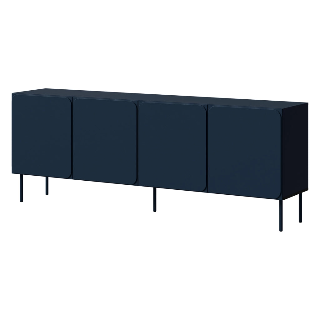 Madia Canino, Credenza 2 Ripiani, 200x42x75h cm blu