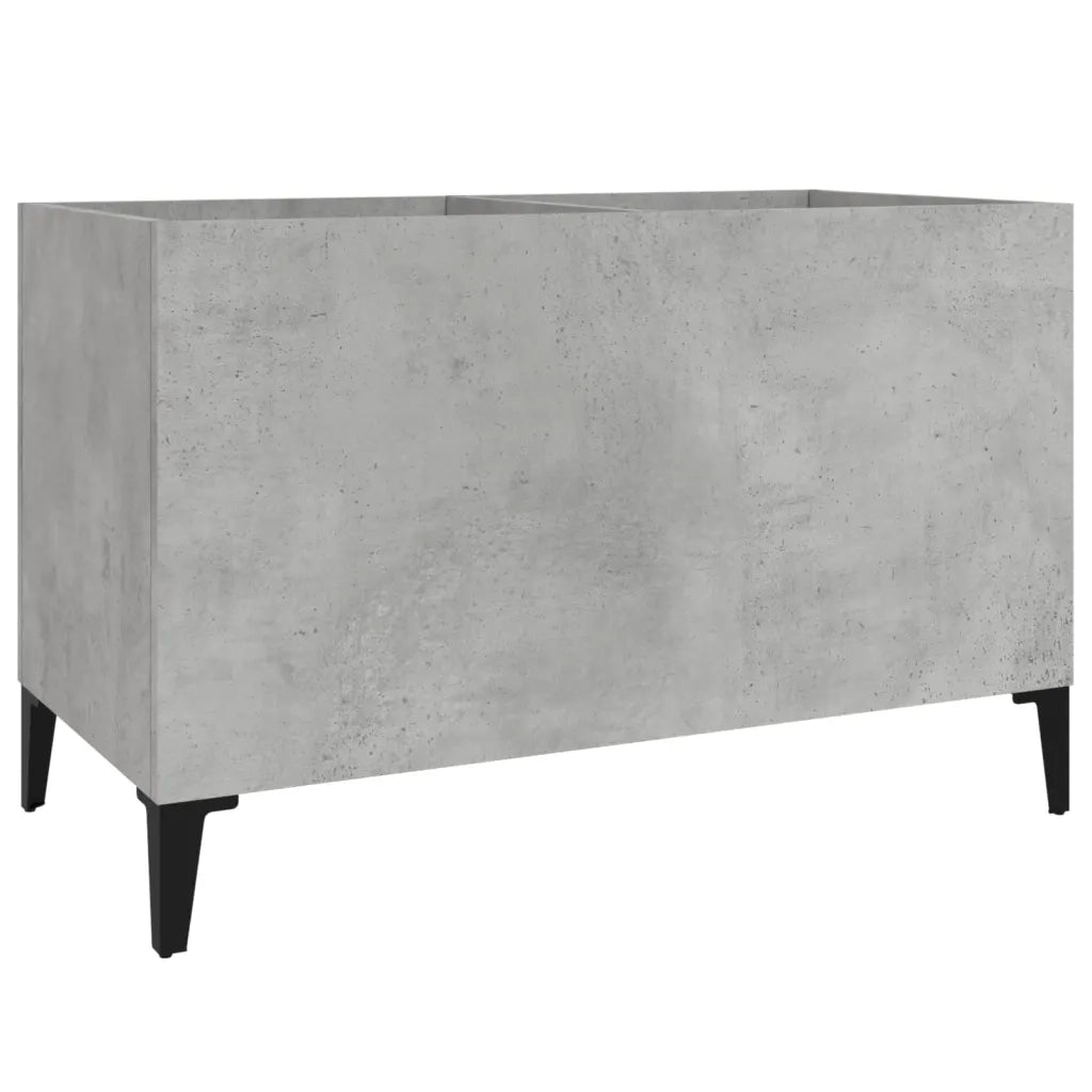 Mobile portadischi classico e multifunzionale per soggiorno/ufficio 74,5 x 38 x 48 cm legno composito grigio cemento 02_0049211