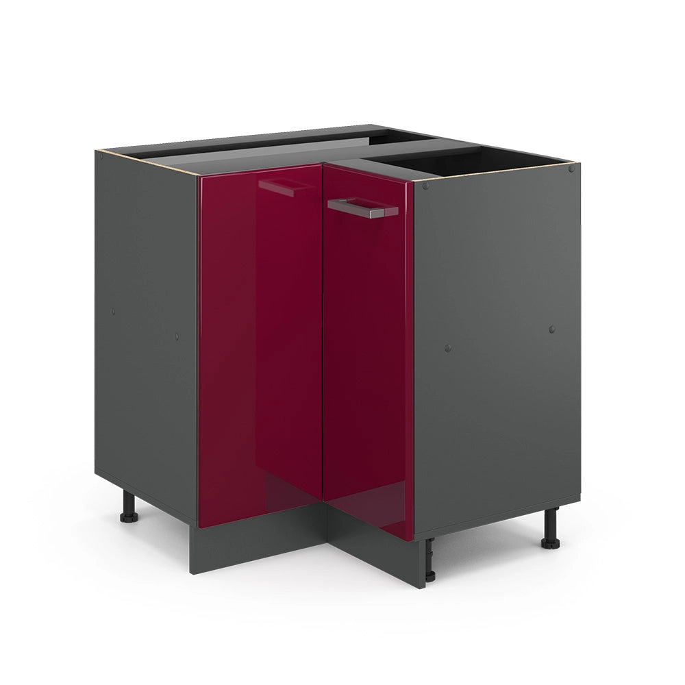 Vicco Mobile ad angolo cucina Rosso lucido 75.6 cm senza piano di lavoro