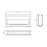 Camino a Bioetanolo da Incasso Bifacciale 90x15,2x40 cm Montefalco 90 Nero