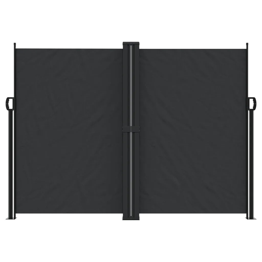 Tenda da Sole Laterale Retrattile-Tenda parasole per balcone per giardino Nera 180x1000 cm 282761