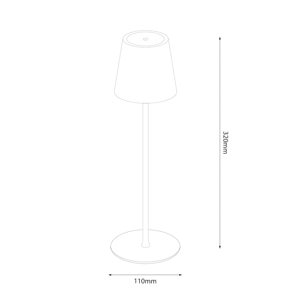 Lampada da tavolo bianca Toscana LED 2W CCT Milagro
