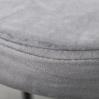 Set di 4 Sgabelli da Cucina Impilabili, Sedie da Pranzo con Seduta Imbottita, Rivestimento in Velluto, per Cucina Sala da Pranzo, Metallo, 41,5 x 41,5 x 46 cm, Grigio