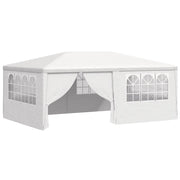 Gazebo | Pergolato Professionale con Pareti 4x6 m Bianco 90 g/m2