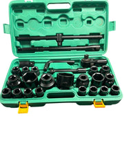 CHIAVI BUSSOLA ESAGONALI 26 PZ 21-65mm 3/4 VALIGIA PLASTIC RINFORZATE CRICCHETTO