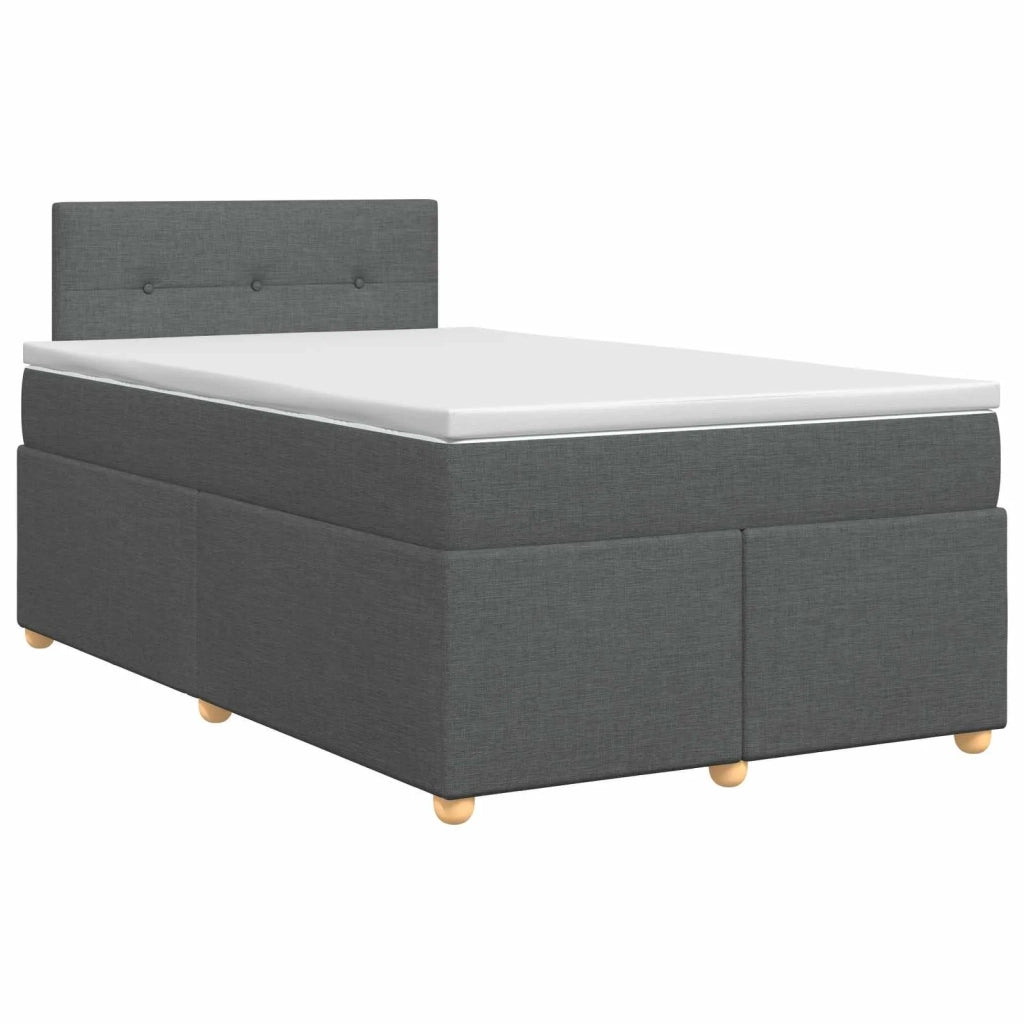 Letto box spring con materasso Grigio Scuro 120 x 200 cm 3450931