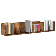 vidaXL Scaffale Porta CD a Parete Antico 100x18x18cm Legno Multistrato
