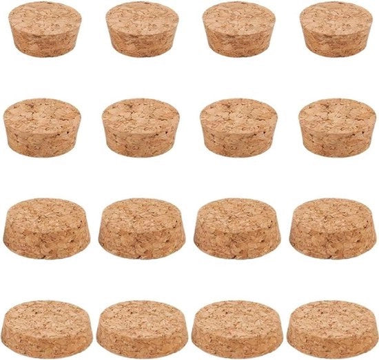 16 pezzi di tappi per bottiglie di vino a 4 facce - stopperi di sughero per bottiglie di vino - sostituzione di tappi di legno per caraffe - per bottiglie di vino, birra e whisky - tappi per bottiglie di vetro e mason.