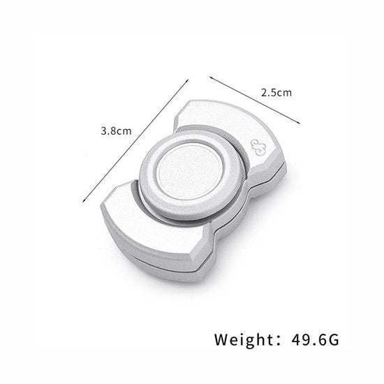 Fidget Spinner 3-in-1 per adulti - Rotazione stabile grazie a laviastanti magnetici in acciaio inossidabile - Stress reliever, booster di concentrazione e rompiscatole (argento)