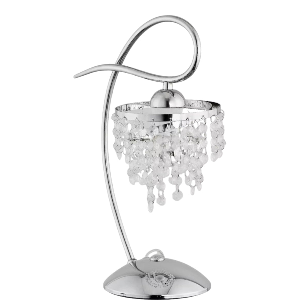 Lampada da tavolo Alfa DIANA cristallo cromata E14 40W