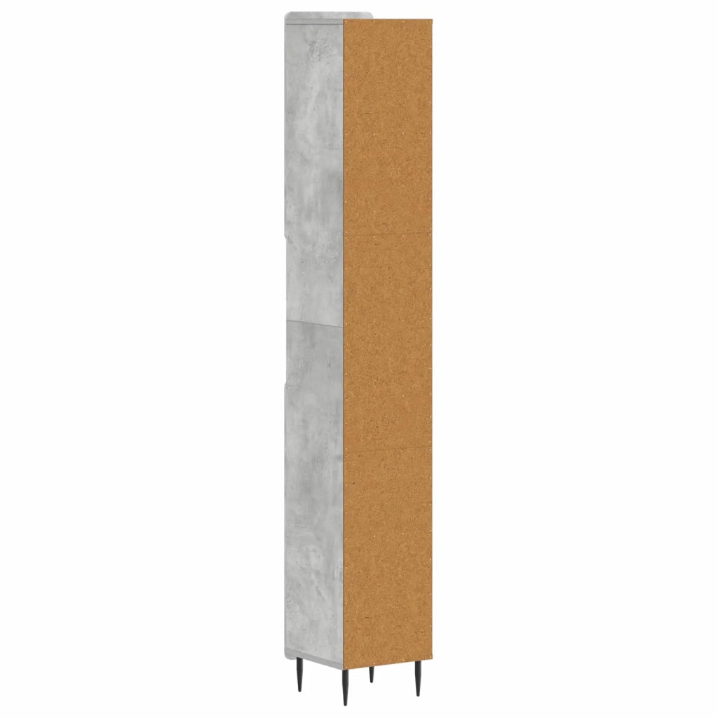 Armadio da Bagno con Ripiano Aperto ZWOLLE Grigio Cemento 896378