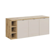 Set bagno BRAZZA: mobile sotto lavabo 140cm con nicchie visibili + piano per lavabo
