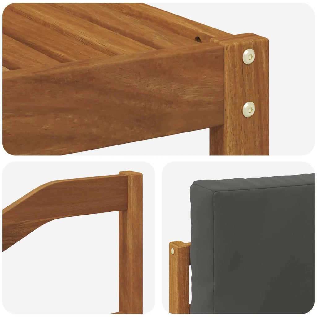 Set di divani da esterno con cuscino 7 pcs Naturale e Antracite 3366690