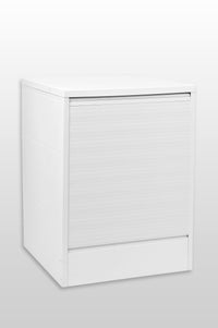 Coprilavatrice con serranda verticale bianco